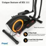 Propel HX 111 Silent Magnetic Elliptical Cross Trainer for Home | Advanced 3-Piece Crank System | 8-Level Resistance | Adjustable Anti-Slip Pedals | Pulse Sensors | 100 Kg Capacity - Image 9