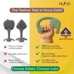 Nubo Silicone Baby Teether Ring Set, BIS Certified, Multi-Texture Comfort, Food-Grade Silicone, Sage Green & Aqua Blue, Pack of 2 - Image 7