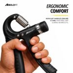 Boldfit Hand Gripper for Men & Women Hand Grip Strengthener for Forearm, Wrist & Finger Workout Fitness Equipment for Home & Gym Training - Black 40Kg - Image 4