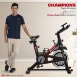 PowerMax Fitness BS-151 Spin Bike Exercise Cycle with 10KG flywheel, Max user wt. 130kg for maxpro home workout, 2-way adjustable seat, Knob braking, iphone holder, 1 Year Manufacturer Warranty - Image 2