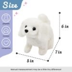 Hopping Walking Bunny Toy with Sounds, Jumping Rabbit Wiggling Ears, Twitching Mouth and Nose, Educational Interactive Bunny Rabbit Toy for Baby Kids (White Dog) - Image 3