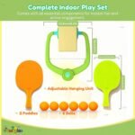 Toy Imagine Indoor Hanging Table Tennis Trainer for Kids Age 5-14 | Door Mounted Ping Pong Game Set with 2 Rackets 6 Balls | Indoor Sports Game for Boys and Girls Home Play Activity - Image 2