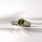 Carlton London Harper Women Analog Watch, Round Dial, Stainless Steel Strap, Quartz Movement, Green Dial, Silver Strap, 30M Water Resistant | CLRLW-006 - Image 3