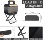 Folding Stool Portable Mini Outdoor Seat with Carry Bag - Lightweight Foldable Metal Frame Stool with Fabric Top, Compact Travel Chair for Camping, Fishing, Hiking and Home Use (Black) - Image 6