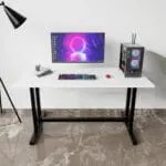 Riyan Luxiwood® Clover Study Table for Home, Office, Desk with Large Storage Space Modern Gaming Desk Study Laptop Table - White - Image 3