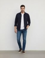 DEELMO Men’s Stylish Cotton Blend Casual Shirt || Full Sleeve Button-Down Shirt with Dual Flap Pockets || Comfortable Breathable Fabric || Perfect for Casual Office and Outing Wear - Image 6