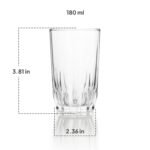 CELLO Glaze Glass Set of 6 Pcs 180ml, Transparent | Freezer & Fridge Safe, Leadfree Dishwasher Safe Toughened Crystal Clear Glasses Set For Drinking Water Juice Milk Cocktail Mocktail Coldrinks & Soda - Image 6