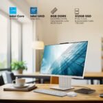 Lenovo IdeaCentre AIO 13th Gen Core™ i3-1315U 24" FHD IPS (8GB RAM/512GB SSD/Windows11/Office 24/3Wx2 Harman Speakers/Wireless EOS Keyboard & Mouse, Cloud Grey), F0HN00PGIN All-in-One Desktop - Image 3