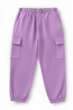 Trampoline Girls White T-Shirt & Purple Cargo Set | Cotton Blend | 4 Pocket Cargo Pants | Trendy Casual Outfit - Image 4