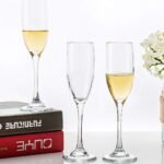 Champagne Glasses, Sparkling Slim Wine Glass, Set of 6 Pieces, 200 ml, Clear Flute Glasses, Long Stem Lead Free Champagne Glasses for Home, Bar, Wedding, Restaurant - Image 4