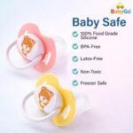 BabyGo Baby Silicone Pacifier Teether for Babies | Soft Nipple | Easy to Clean | BPA Free Pacifier with Airflow Shield | Comfortable Daily Use | 0–18 Months (Pack of 2) - Image 2