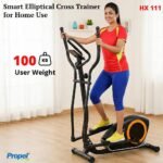 Propel HX 111 Silent Magnetic Elliptical Cross Trainer for Home | Advanced 3-Piece Crank System | 8-Level Resistance | Adjustable Anti-Slip Pedals | Pulse Sensors | 100 Kg Capacity - Image 2