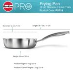 Hawkins Pro 18 cm Frying Pan, Triply Stainless Steel Fry Pan with Stainless Steel Handle, Silver (PSF18) - Image 9