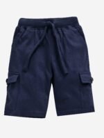 KiddoPanti Boys Knit Solid Cargo Shorts Pack of 2 | 100% Cotton | Comfortable Rib Waistband | 2 Front Pockets & 2 Cargo Pockets | Sport Bermuda Half Pant for Boys - Image 6