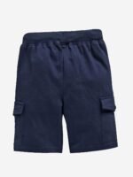 KiddoPanti Boys Knit Solid Cargo Shorts Pack of 2 | 100% Cotton | Comfortable Rib Waistband | 2 Front Pockets & 2 Cargo Pockets | Sport Bermuda Half Pant for Boys - Image 7