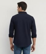 DEELMO Men’s Stylish Cotton Blend Casual Shirt || Full Sleeve Button-Down Shirt with Dual Flap Pockets || Comfortable Breathable Fabric || Perfect for Casual Office and Outing Wear - Image 4