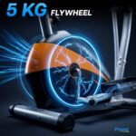 Propel HDA 64i 2-in-1 Elliptical Cross Trainer & Seated Upright Bike for Home | 8-Level Magnetic Resistance | Silent Flywheel | Adjustable Seat & Handle | Pulse Monitor | 100 kg Capacity - Image 4