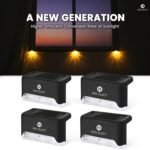Plastic Step Solar Light Outdoor Waterproof Fence LED Exterior Light for Steps Stairs Fence Balcony Railing Garden (Pack of 8) - Image 2
