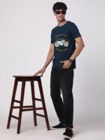 ADRO Men's Royal Bike Design Printed 100% Cotton T-Shirt - Regular Fit, Printed T-Shirts for Men - Image 6