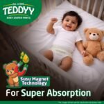TEDDYY Easy Baby NB Size Diaper Pant Style | 66 Count (New Born)| Upto 5 kgs (Pack of 8) | Long Protection Hours | Anti-Bacterial | Airy Breathable Fit | Rapid Soaker Channels with Wetness Indicator - Image 2