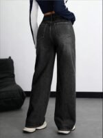 Nifty Women's Denim Stretchable High Waist Baggy Jeans for Women - Image 3