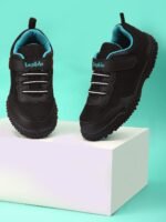 Liberty Lucy & Luke Black & Grey Casual Shoes for Kids - Knit-Mesh Slip-On - Image 2