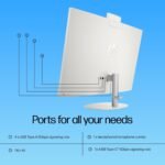 HP AIO, 13th Gen Intel Core i3-1315U,(8GB DDR4,512GB SSD) 300 nits, Anti-Glare, 23.8inch(60.5cm) FHD, Win11, M365, Office24, Shell White, 5.27kg, FHD IR Camera w/Privacy Shutter, 24-cr0905in/cr0550in - Image 9