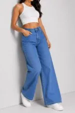 Womens High Waist Denim Jeans | Stretchable Slim Fit Casual Denim Pants for Office College & Regular Wear | Comfortable Soft Fabric Bottom Wear Zeans for Girls (Black) - Image 3