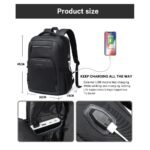 Red Lemon Swiss Cut Design 15.6" Laptop Backpack for Men and Women, Stylish 26L Capacity, USB Charging Port, Anti-Theft Pocket & Accessories Organizer - Image 3
