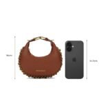 Miraggio Eve Mini Bag With Adjustable & Detachable Crossbody Sling Strap | Top Handle Half Moon Bag | Gift For Women - Image 3