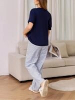 Celary Korean Women’s Pyjama Set|Half Sleeve T-Shirt & Printed Pyjama Set for Women|Size:- M to 4XL|Soft Cotton Blend Comfortable Night Suit for Women - Image 5
