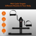 Amazon Brand - Symactive Fitness Mini Cycle Pedal Exerciser I Heavy Material with Fixing Straps| Adjustable Resistance Levels and Digital Display | Anti-Skid, Compact & Portable | Black - Image 9