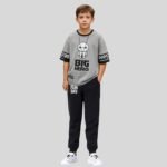 Boys Cotton Blend Clothing Set 2–16 Years – Graphic Printed Round Neck T-Shirt & Track Pant Combo | Kids Casual Summer Co-Ord Outfit with Elastic Waist - Image 6