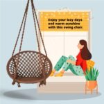 Curio Centre Make in India Round Cotton Rope Hanging Swing for Adults & Kids with Accessories/Swing Chair for Indoor,Outdoor,Home,Patio,Yard, Balcony,Garden (145 x 57 x 43 cm,100 kgs Capacity, Brown) - Image 4