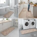Proxin Rubber Kitchen Mats for Floor 2 Pcs Non Slip Kitchen Mats Washable Cushion Rug for Home, Cooking & Standing Comfort Kitchen Decor with Modern Design with Easy to Clean (118 x 38cm, 58 x 38cm) - Image 2