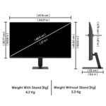 LG 27U411A-BD 68.5 cm (27 Inch) FHD (1920x1080) IPS Monitor, 1ms(MBR), 120Hz, Anti-Glare, sRGB 99%(Typ.), HDR10, 3-Side Virtually Borderless, Reader Mode, Flicker Safe, VGA, HDMI, Slim Stand, Black - Image 4