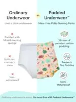 superbottoms Padded Underwear for Babies & Toddlers (1-2 Years), 3 Layers of Premium Cotton & DryFeel Layer, Ideal for Diaper-Free Time & Mess-Free Potty Training Pants, Pack of 3 - Image 6