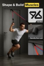QUXIS Resistance Tube for Men and Women [Upto 45Kg] | Resistance Band Set & Exercise Bands | Resistance Band for Pull Up | (11 Pieces Tube Set) Gym Equipment for Home Workout | Natural Rubber - Image 6