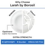 Larah by Borosil 35 Pieces Opalware Dinner Set for Family of 6 (White) - Image 5