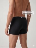 Van Heusen Men’s Cotton Boxer Briefs Pack of 3 | Long Trunk | No ride-up | Inner Elastic for superior comfort | Open front fly | Super Combed Cotton for softness | Moisture‑Wicking | Sweat Absorbant | All‑Day Fresh Technology | Long Lasting Colors |Soft Plush Waistband | Label‑Free Comfort | style 10031 - Image 4
