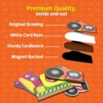 Magnetic Fun Art Puzzle - Vehicles|4-in-1 Travel Friendly Educational Toy with Writable Board|50 Magnetic Pieces with Informative Flash Cards |Birthday Gift for Boys & Girls Age 3,4,5 & 6 yrs - Image 8
