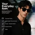Vincent Chase By Lenskart | Full Rim Square | Polarized Stylish Sunglasses | 100% UV Protected | For Men & Women - Image 3