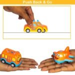 PRIME DEALS Unbreakable Pull Back Vehicles| Push and Go Crawling Toy for Kids & Children, Power Friction Cars for 3+ Years Old Boys|Girls (Pack of 7)., Multicolor - Image 2