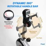 Propel FitnessOne HDA 75i Dual Action Recumbent Exercise Bike/Cycle with Back Support | 8-Level Magnetic Resistance | 5kg Flywheel | Adjustable Seat | LCD Display | 120kg Capacity - Image 4