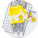 Googo Gaaga Boy's Cotton Full Sleeves Sweatshirt with Pant Set in Yellow Color - Image 4