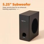 amazon basics 120W Soundbar with Subwoofer, 5.1 Channel Surround Sound System for TV, Home Theatre Speaker with HDMI ARC, Bluetooth 5.3, USB, AUX, Remote Control, LED Display, Black - Image 8