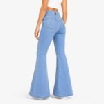 Women's High Waist Bell Bottom Jeans | Flared Wide Leg Stretchable Denim Pants | Stylish Casual, Party & Everyday Wear | Denim Pant Suits | Bootcut Fit Design - Image 4
