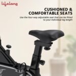 Lifelong Fit Pro Spin Fitness Bike with 7Kg Flywheel, Adjustable Resistance & Heart Rate Sensor for Fitness at Home Workouts|Max Weight Capacity: 120 kg (LLSBB50. Black) - Image 5