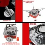 Gadget Deals- camping gas stove - Outdoor Stove | camping stove - 2800W- Ultra Light Folding Picnic Cooking Gas Burners Folding Stove With Storage Bag - Emergencey stove, Stainless Steel - Image 4