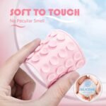 Meyaar Silicone Phone Sticky Grip, Suction Phone Case Mount for iPhone and Android, Hands-Free Sticky Cell Phone Grip, Mobile Fidget Mirror Holder for Selfies and Videos (Light Pink) - Image 5